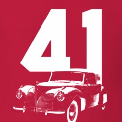 1941 Continental Three Quarter View With Year Red T Shirt