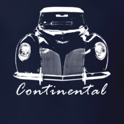 1940 Continental Grill View With Model Name Navy Blue T Shirt
