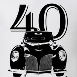 1940 Continental Grill View With Year And Model Name White T Shirt