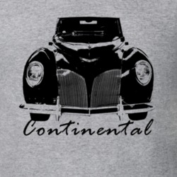 1941 Continental Grill View With Model Name Heather Grey T Shirt