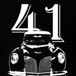 1941 Continental Grill View With Year And Model Name Black T Shirt
