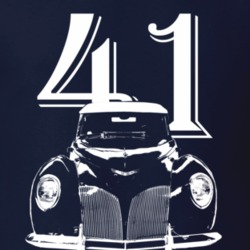 1941 Continental Grill View With Year And Model Name Navy Blue T Shirt