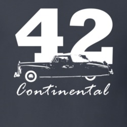 1942 Continental Zephyr Side View With Year And Model Name Charcoal Gr