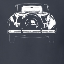 1942 Continental Zephyr Rear View Charcoal Grey T Shirt