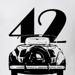 1942 Continental Zephyr Rear View With Year White T Shirt