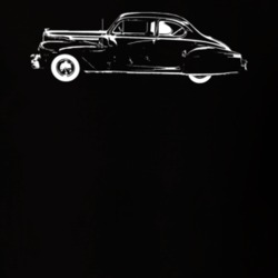 1946 Continental Side View Black T Shirt