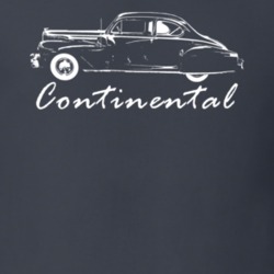 1946 Continental Side View With Model Name Charcoal Grey T Shirt