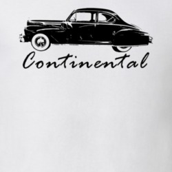 1946 Continental Side View With Model Name White T Shirt