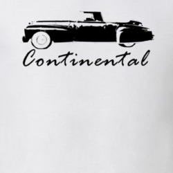 1947 Continental Side View With Model Name White T Shirt