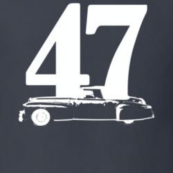 1947 Continental Side View With Year Charcoal Grey T Shirt