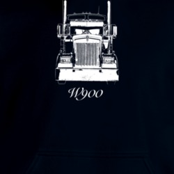 Kenworth W900 Grill View With Model Name Heavy Dut Nay Blue T Shirt