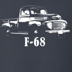 1948 Ford F68 F100 Three Quarter View With Model Name T Shirt