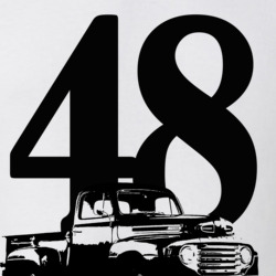 1948 Ford F68 F100 Three Quarter View With Year T Shirt