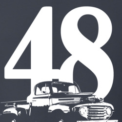 1948 Ford F68 F100 Three Quarter View With Year And Model Name T Shirt