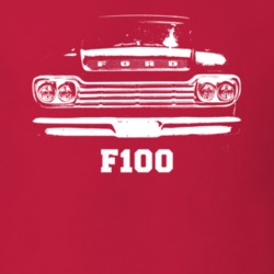 1959 F100 Grill View With Model Name Red T Shirt