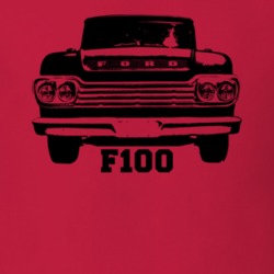1959 F100 Grill View With Model Name Red T Shirt