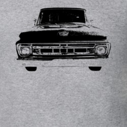 1961 F100 Pickup Truck Grill View Heather Grey T Shirt