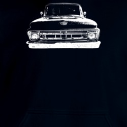 1961 F100 Pickup Truck Grill View Heavy Duty Navy Blue T Shirt