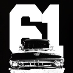 1961 F100 Pickup Truck Grill View With Year Black T Shirt