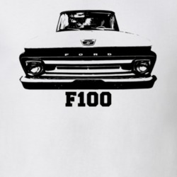 1962 F100 Pickup Truck Grill View With Model Name White T Shirt