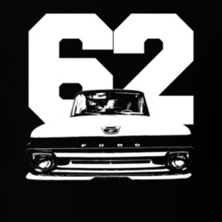 1962 F100 Pickup Truck Grill View With Year Black T Shirt