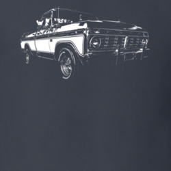 1975 F100 Pickup Truck Three Quarter View Charcoal Grey T Shirt