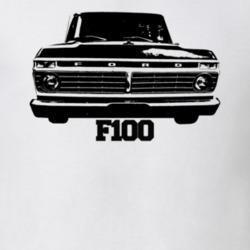 1976 F100 Pickup Truck Grill View With Model Name White T Shirt