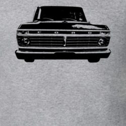 1976 F100 Pickup Truck Grill View Heather Grey T Shirt