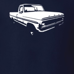 1972 F100 Pickup Truck Three Quarter View Navy Blue T Shirt
