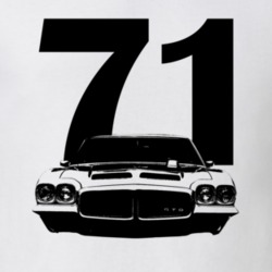 1971 Gto Grill View With Year White T Shirt