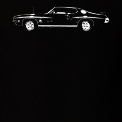1971 Gto Side View Black T Shirt