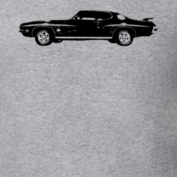 1971 Gto Side View Heather Grey T Shirt