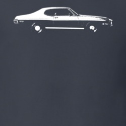 1972 Gto Side View Charcoal Grey T Shirt
