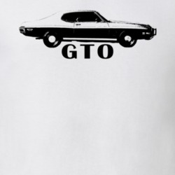 1972 Gto Side View With Model Name White T Shirt
