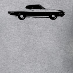 1972 Gto Side View Heather Grey T Shirt