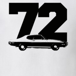 1972 Gto Side View With Year White T Shirt