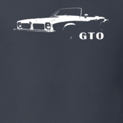 1973 Gto Three Quarter View With Model Name Charcoal Grey T Shirt