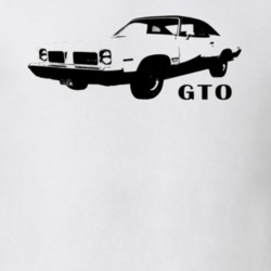 1973 Gto Three Quarter View With Model Name White T Shirt