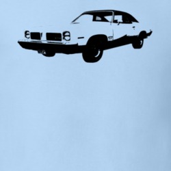 1973 Gto Three Quarter View Light Blue T Shirt
