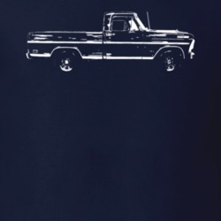 1969 F100 Ranger Side View Navy Blue T Shirt