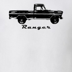 1969 F100 Ranger Side View With Model Name White T Shirt