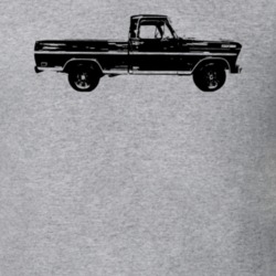 1969 F100 Ranger Pickup Truck Side View Heather Grey T Shirt