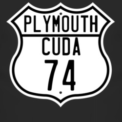 1974 Plymouth Barracuda Highway Route Sign T Shirt