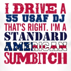 I Drive A 1955 USAF DJ Standard American Sumbitch T Shirt