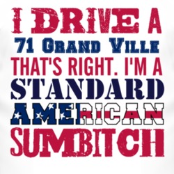 I Drive A 1971 Pontiac Grand Ville Standard American Sumbitch T Shirt