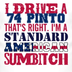 I Drive A 1974 Pinto Standard American Sumbitch T Shirt