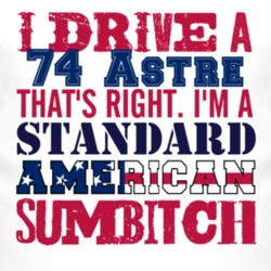 I Drive A 1974 Pontiac Astre Standard American Sumbitch T Shirt