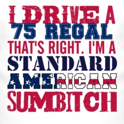 I Drive A 1975 BUICK REGAL Standard American Sumbitch T Shirt