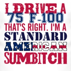 I Drive A 1975 F-100 Standard American Sumbitch T Shirt