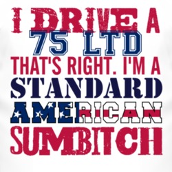I Drive A 1975 LTD Standard American Sumbitch T Shirt